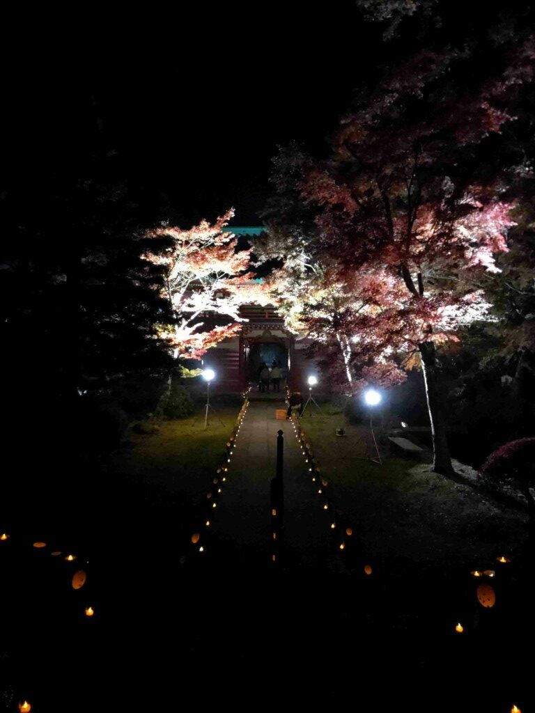 嶽之下宮・宝鏡寺竹あかり＆ライトアップが行われました