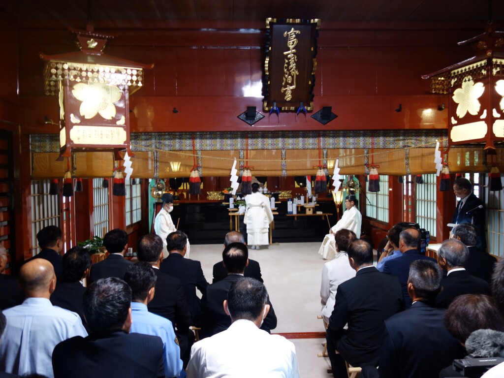 富士山夏山須走口閉山式